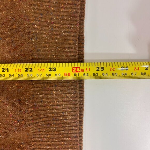 Eaton European Collection Knit Sweater Mens XL Brown Fleck Italy Lambswool VTG - Picture 9 of 9